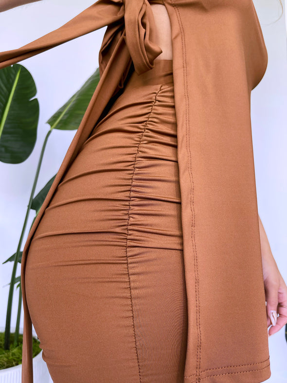 Lilyana High Neck Cutout Pant Set